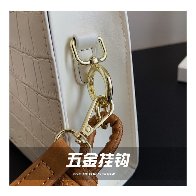 Túi đeo chéo JASMIN NOIR giả da cá sấu thời trang nữ đơn giản