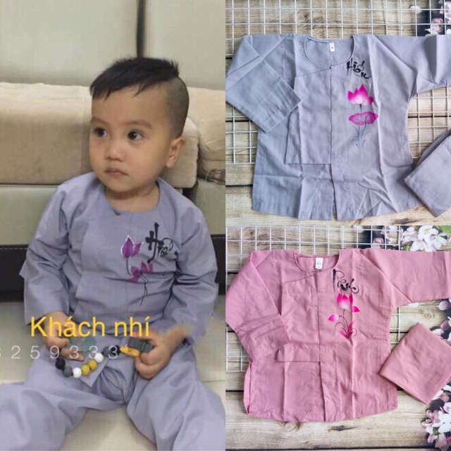 ĐỒ ĐI CHÙA CHO BÉ IU # Mẫu Vạc Hò In Hoa # Đồ Bộ Bé Trai Gái # Quần Áo Bé