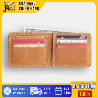 Ví da bò thật 100%, ví da sáp cho nam đẹp, kiểu dáng độc đáo