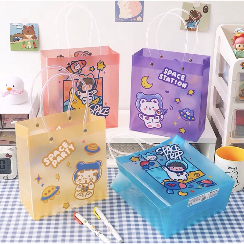 Túi đựng quà, đựng đồ trong suốt in hình dễ thương!