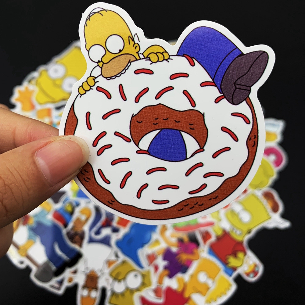 ❉ The Simpsons - Series 01 Giấy và decal dán tường ❉ 50Pcs/Set FOX TV Show Mixed Doodle Stickers