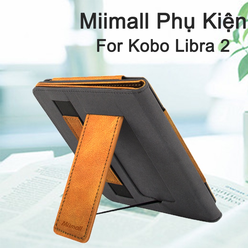 Miimall Bao Da PU Kobo Libra 2 Nắp Lật Nam Châm Có Ngăn Đựng Thẻ Cho Kobo Libra 2 7 Inch Kobo Libra 2 2021