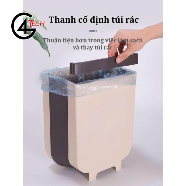 Thùng rác thông minh kẹp tủ gấp gọn cho nhà bếp