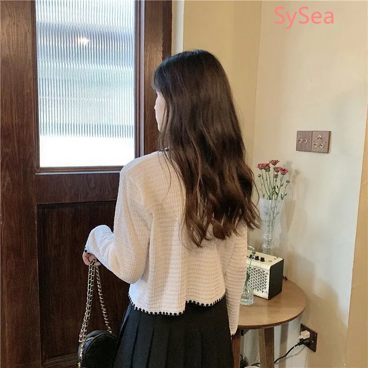 Áo cardigan dệt kim dáng rộng tay dài cổ V cho nữ