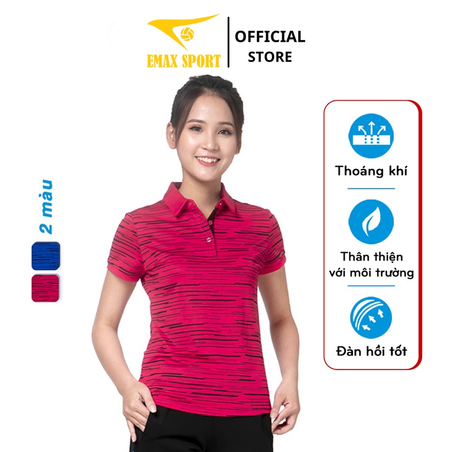 Áo Tennis Cổ Trụ Nữ Donexpro, Vải Thun Thể Thao Thoáng Mát AC- 3386