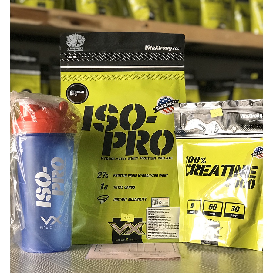 Whey Iso Pro Sữa Tăng Cơ 100% Hydrolyzed Whey Isolate Vitaxtrong Iso Pro 2lbs - 907g