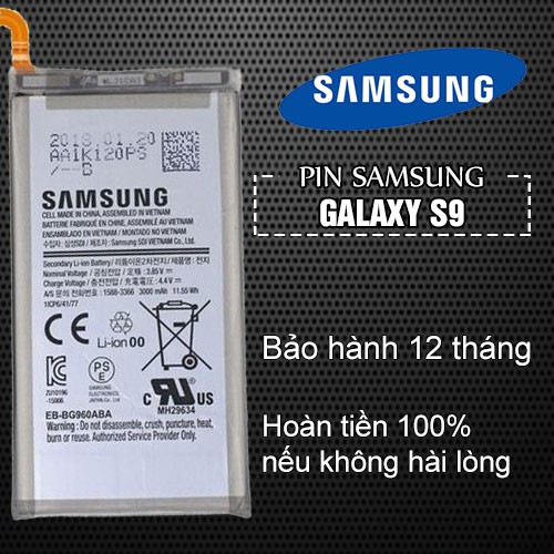 Pin SAMSUNG GALAXY S9/ G9600/ SM-G960F/ SM-G960/ G960F/ BG960ABE Bảo hành 12 tháng