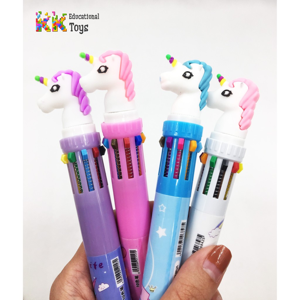 Đồ dùng học tập: Combo 2 chiếc bút bi 10 màu hình các nhân vật ngộ nghĩnh - KKstore