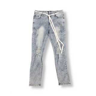 Quần jeans light blue/blue/dirty blue chất liệu denim form skinny