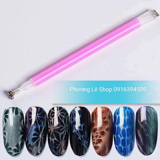 Nam châm tạo hình hoa gel mắt mèo