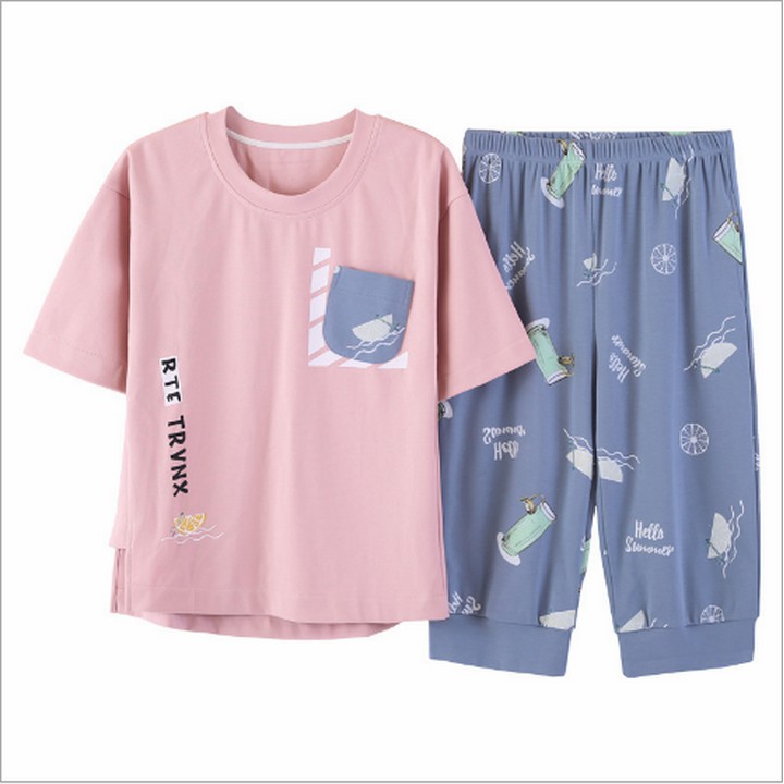 SET BỘ NỮ QUẦN ĐÙI LỬNG style Hàn Quốc: 100% COTTON - Shop Thủy Bông-S237