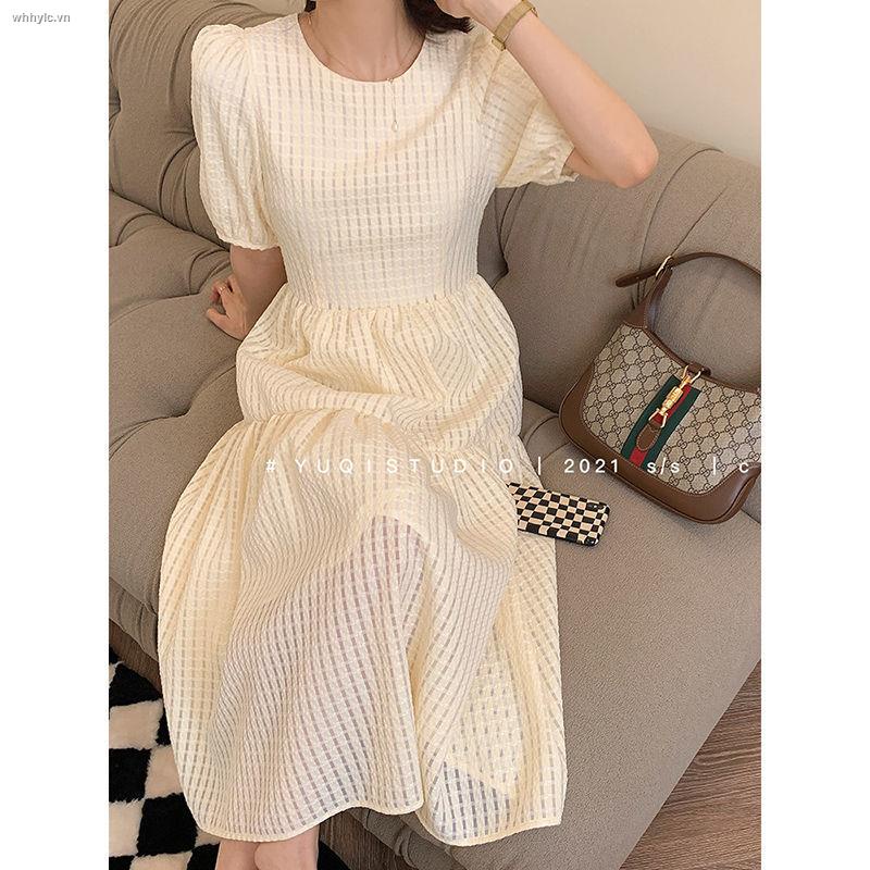 Đầm chữ A ngắn tay màu quả đào thời trang mùa hè ngọt ngào thanh lịch 2021 cho nữ | BigBuy360 - bigbuy360.vn