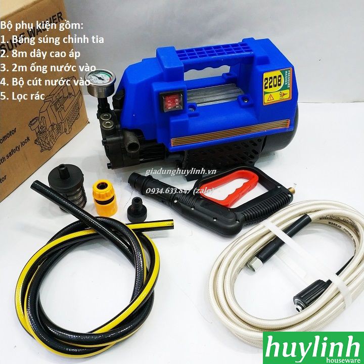 Máy xịt rửa xe gia đình mini 2208 - 2000W