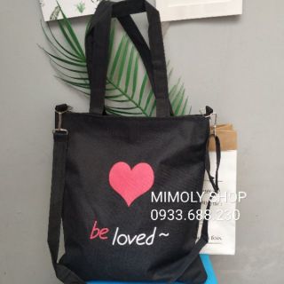 Túi tote vải bố love