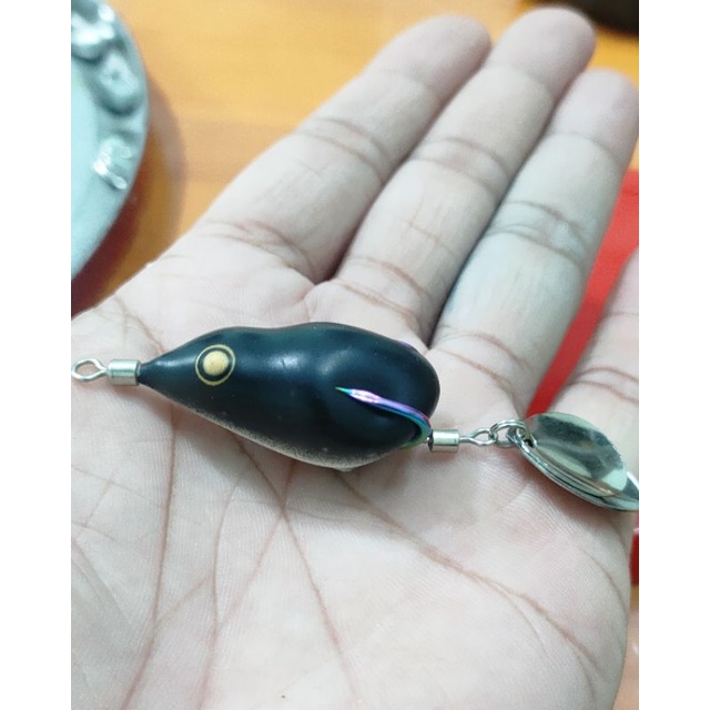 NHÁI HƠI NF1-3.8cm_TVN LURE_ nhái hơi câu cá lóc siêu nhạy
