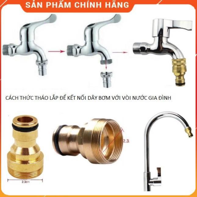 ❤️FREESHIP❤️ Bộ dây vòi xịt nước rửa xe, tưới cây . tăng áp 3 lần, loại 7m, 10m 206587 cút sập, nối PE [SKM]