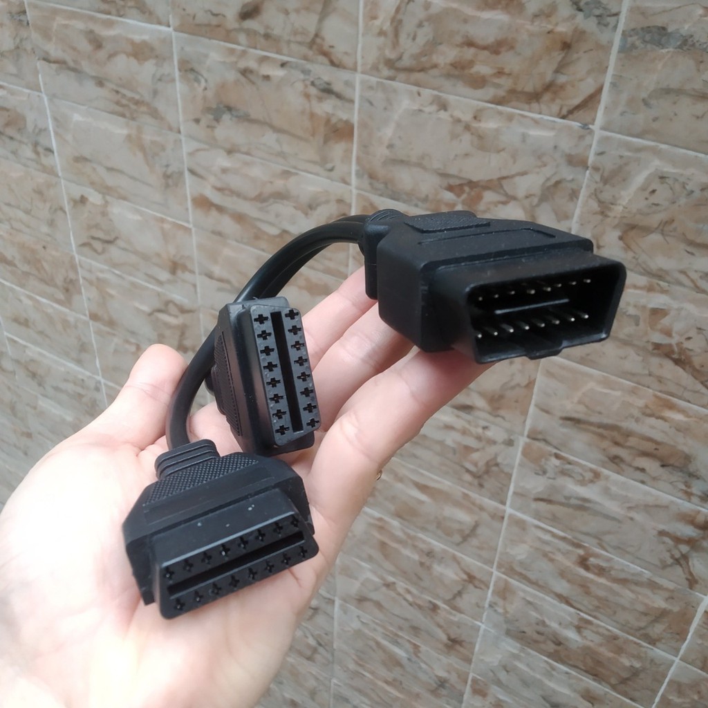 Bộ Nối Dài Cổng OBD 2 - Bộ Chia cổng OBD II tiện ích cho xe ô tô - bộ dây cáp chia 2 cổng OBD2
