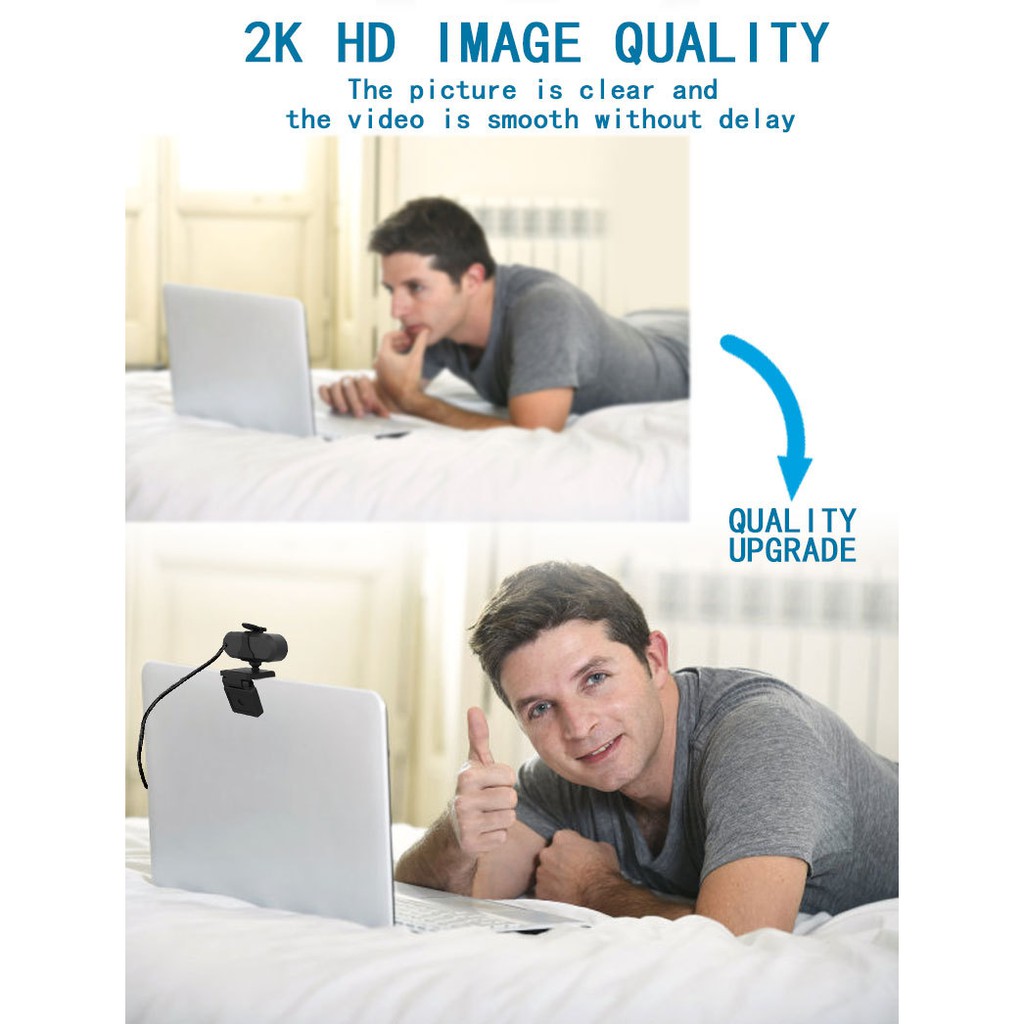 Webcam 2k Full Hd Kèm Micro Cho Máy Tính