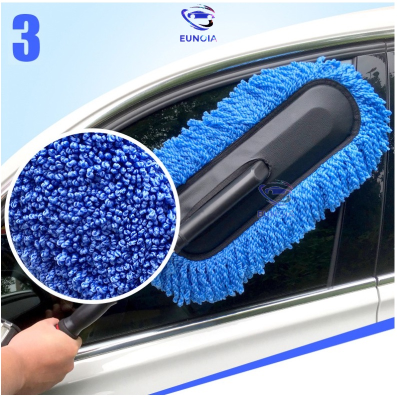 Cọ chổi dẹt nano lau chùi xe ô tô - chổi rửa xe hơi - chổi vệ sinh - chổi lau chùi làm sạch xe - điều chỉnh được độ dài