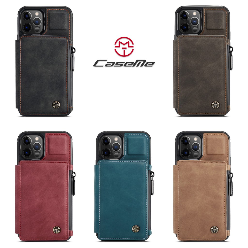 Bao da PU thiết kế dạng ví có dây kéo cho iPhone 12 11 Pro Max XS Max XR 12 Mini X | BigBuy360 - bigbuy360.vn