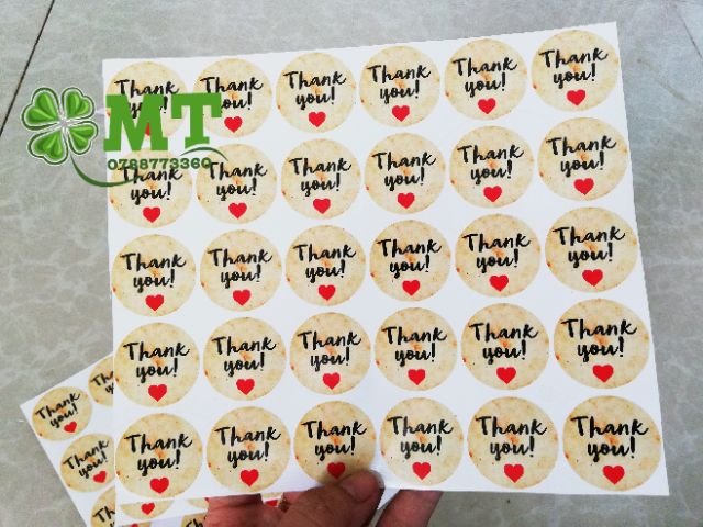 Tem thank you (1 cái) 3cm