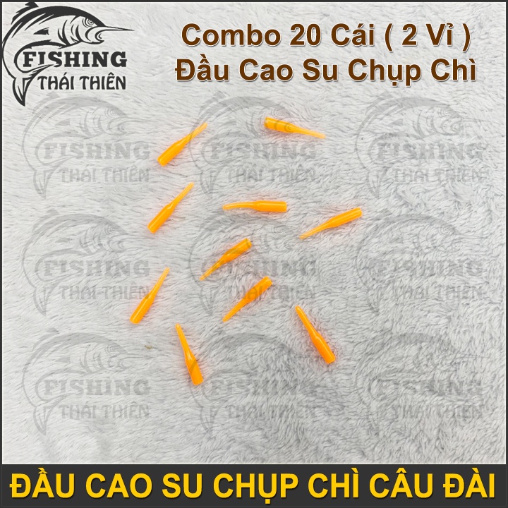 Combo 20 Cái ( 2 vỉ ) Đầu Cao Su Chụp Chì Câu Đơn, Đài Siêu Tiện Lợi