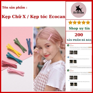 Kẹp tóc mái chữ X Ecocan Kẹp tóc hàn quốc kiểu dáng vintage