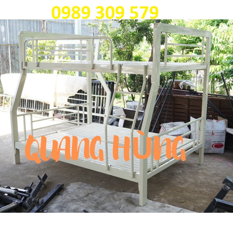 GIƯỜNG TẦNG SẮT HỘP VUÔNG  1M4/1M6 CAO CẤP HCM