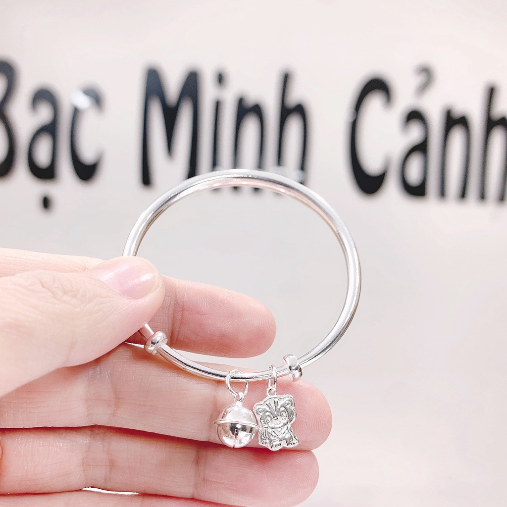 Lắc Bạc Hình Con Hổ Khắc Tên Cho Bé - Minh Canh Jewelry