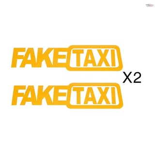 Set 1 set 2 miếng dán trang trí xe hơi phản quang hình chữ fake taxi độc đáo