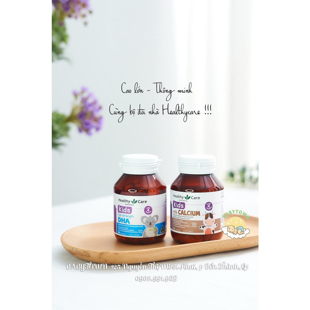 Viên uống Bổ sung DHA, CANXI cho bé (Healthy Care) - ÚC