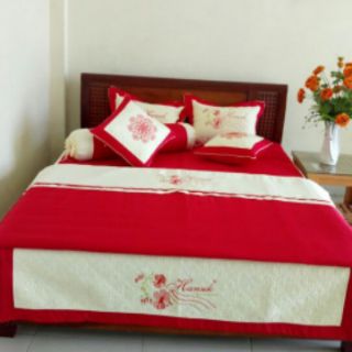 Bộ ga gối cưới satin