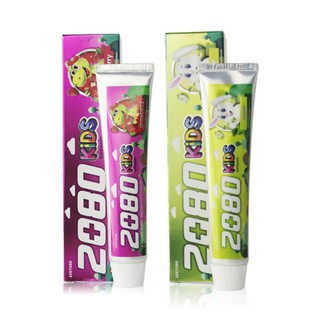 Kem Đánh Răng Hàn Quốc Ngừa Sâu Răng Cho Trẻ EM 2080 Kid's Toothpaste Hương Táo & Hương Dâu 80g