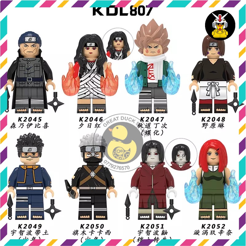KDL803 KDL804 KDL806 KDL807 KDL809 KDL812 Minifigures Mô Hình Naruto Đồ Chơi Nhân Vật Naruto Kakashi Obito Itachi