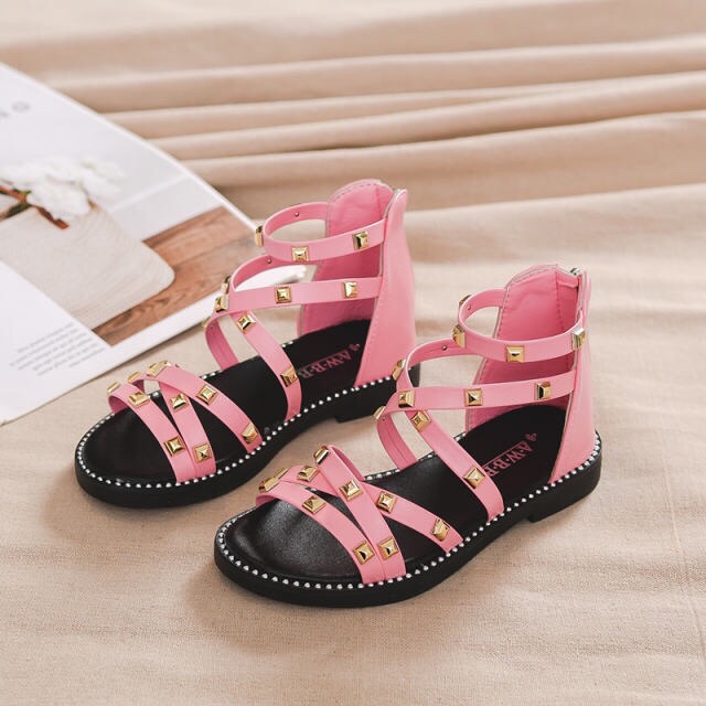 Sandal cổ cao hình đinh cho bé gái mã mới 811