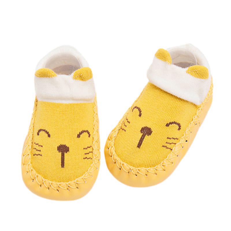 Vớ chống trượt họa tiết hoạt hình giữ ấm thời trang mùa thu Hàn Quốc cho bé sơ sinh