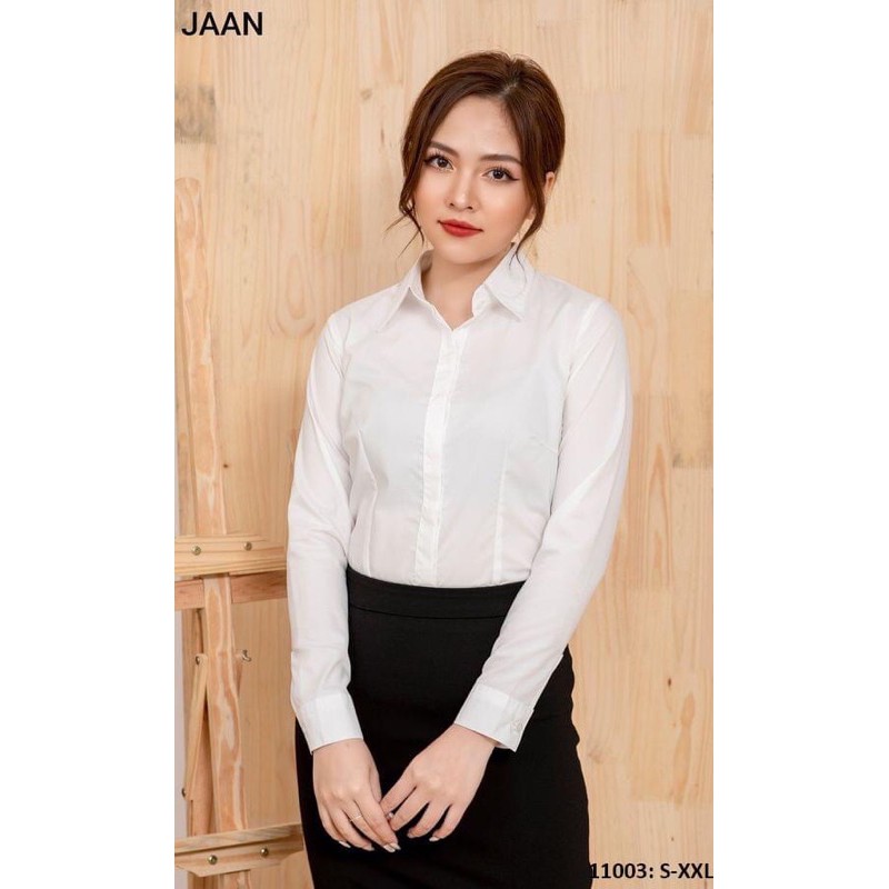 Sơ mi trắng chiết eo