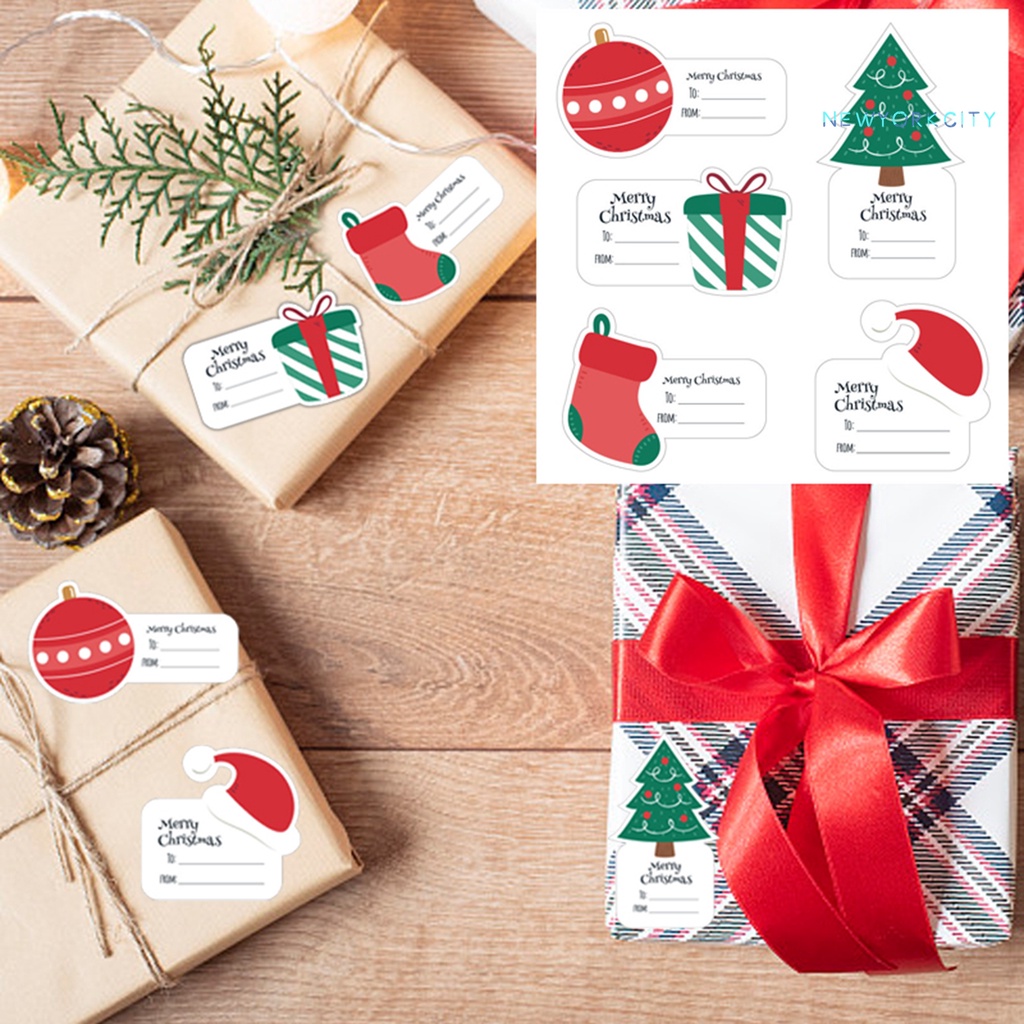 Set 10 Miếng Dán Trang Trí Giáng Sinh Nhiều Kiểu Dáng Dễ Thương