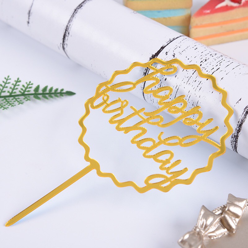 Phụ Kiện Trang Trí Bánh Sinh Nhật Bánh Kem - Combo 10 chiếc Meka Meka tròn sóng