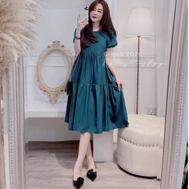 Váy Maxi Suông Bánh Bèo , Đầm Nữ Dáng Suông Tay Bồng ( Có kèm ảnh và video thật ) | BigBuy360 - bigbuy360.vn