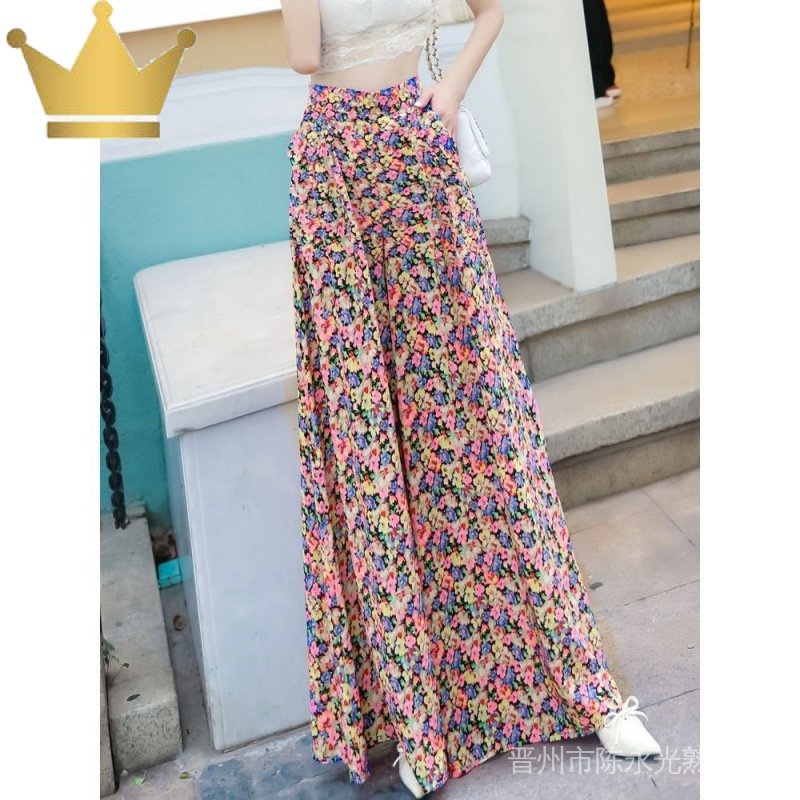 set đồ nữ váy chân váy váy nữ váy đi biển đầm dự tiệc chân váy dài váy trắng váy hoa nhí dáng xòe chữ a ao chống nắng toàn thân đầm hoa nhí cổ vuông tay bồng bộ đũi bèo tiểu thư do lot ren sexy Quần Voan Ống Rộng In Họa Tiết Hoa Thanh Lịch Cho Nữ