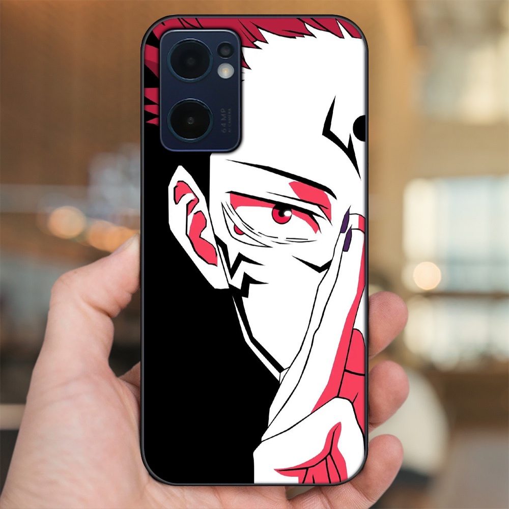 Ốp lưng Oppo Reno 7 5G viền đen in hình Yuji Jujutsu Kaisen