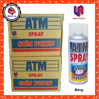   Hỏa Tốc  Thùng 12 Chai Sơn Phun Bóng A 10 ATM Spray Cao Cấp  400ml chai  - Cửa hàng Điện nước Minh Lý 