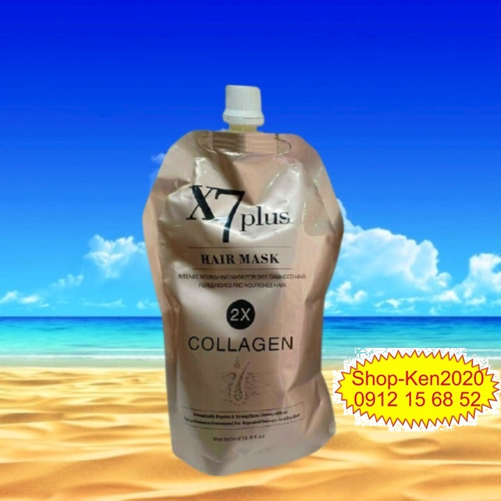 Kem hấp tóc X7 Plus Collagen 500ml siêu phục hồi