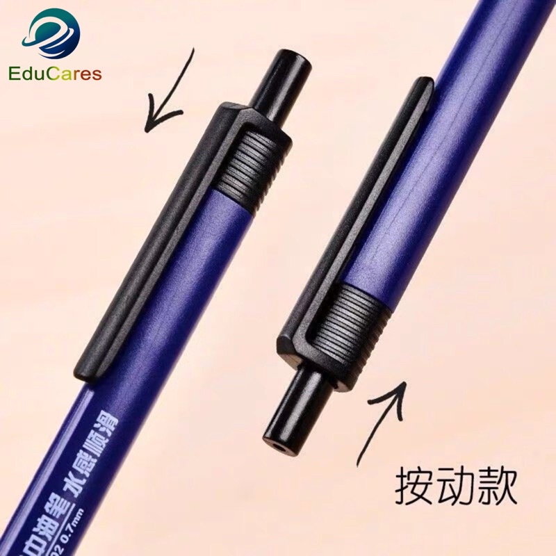 Bút Bi Bấm siêu trơn A2 MG W3002 mực dầu cao cấp ngòi 0.7mm màu Xanh