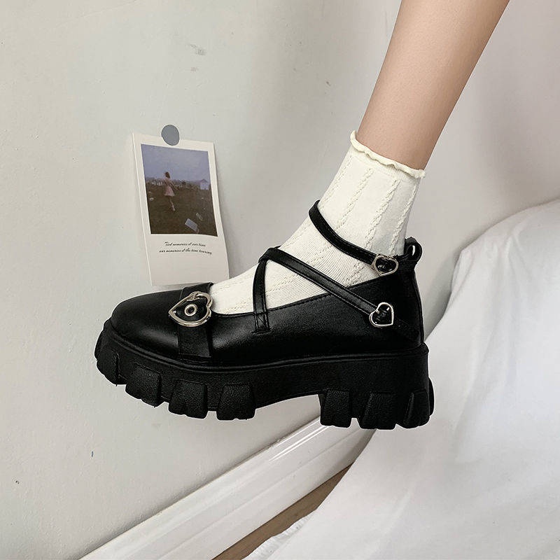 Giày Da Đế Dày Phong Cách Lolita Nhật Bản 2022