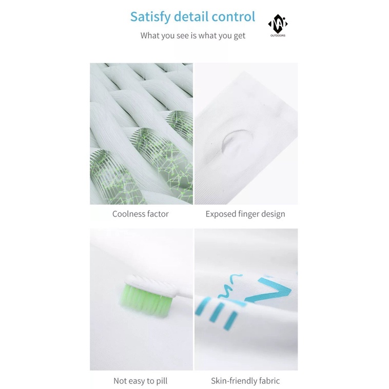 Găng tay thể thao chống nắng xỏ ngón, nhanh khô Aonijie E4120