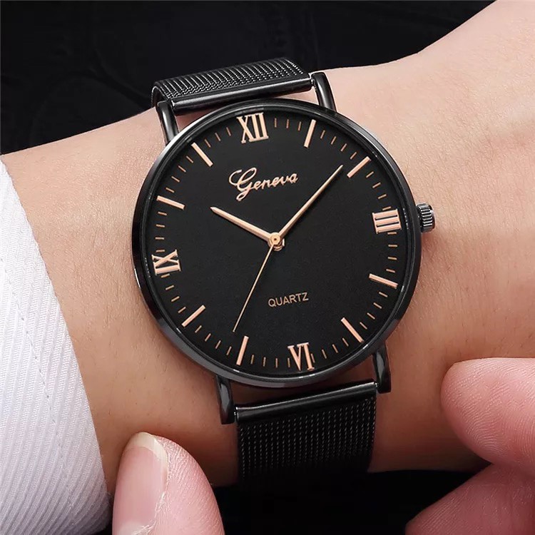 (SIÊU HOT) Đồng hồ nam GENEVA G9111 dây hợp kim thép cao cấp + Tặng vòng tay tỳ hưu | BigBuy360 - bigbuy360.vn