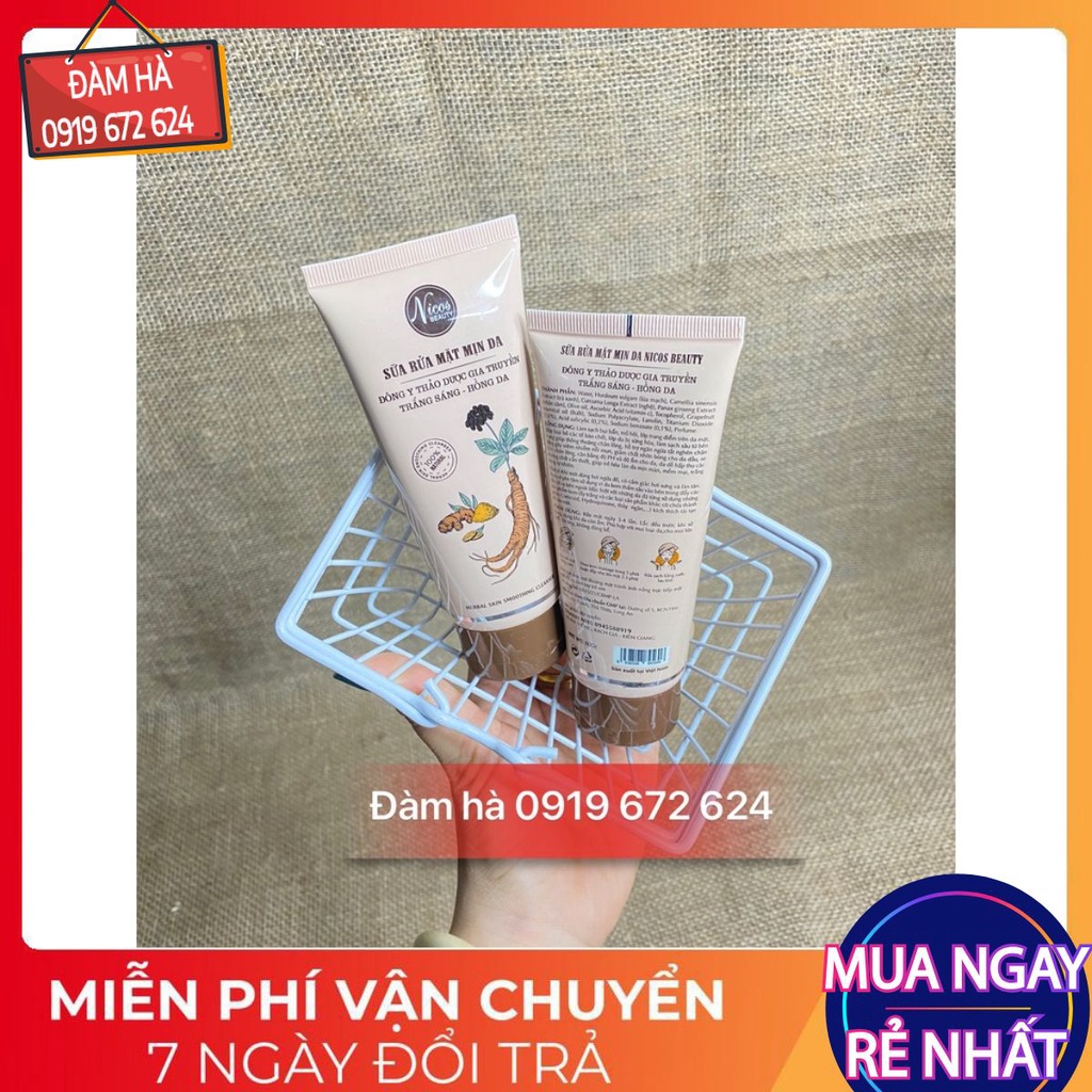 Sữa rửa mặt Đông Y nicos Gia Truyền tuýp 100ml sẵn hàng