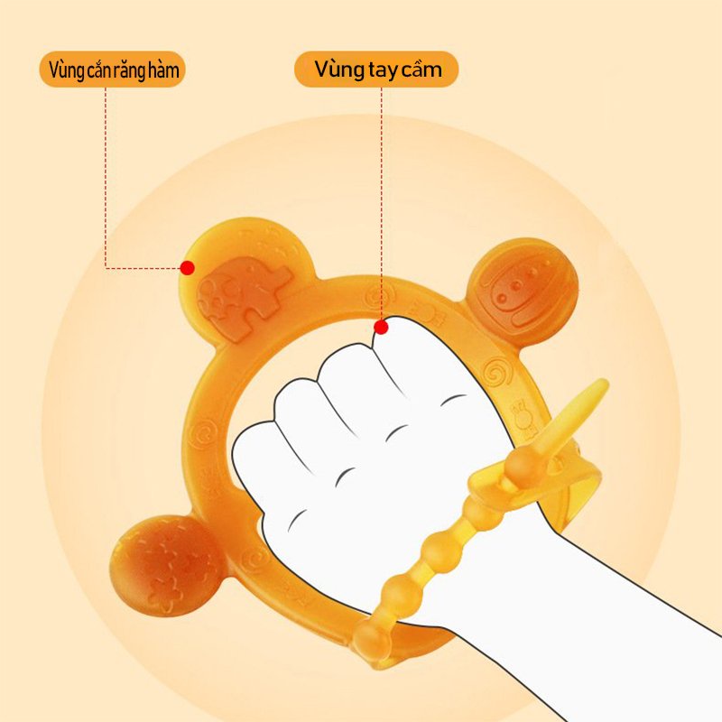 Vòng đeo tay Misuta cho bé, dây tập nhai chất liệu silicon tránh cắn tay cho trẻ từ 3 tháng